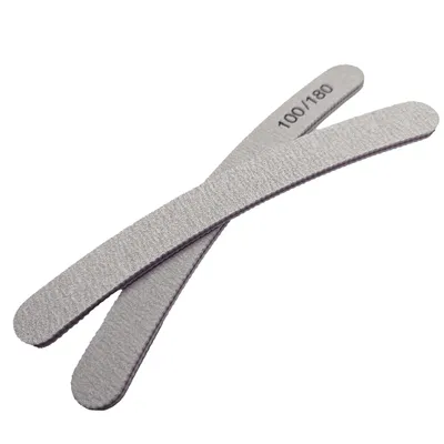 Professional Double Sided Nail Files for Natural/Acrylic Nails - 100/180 Grit